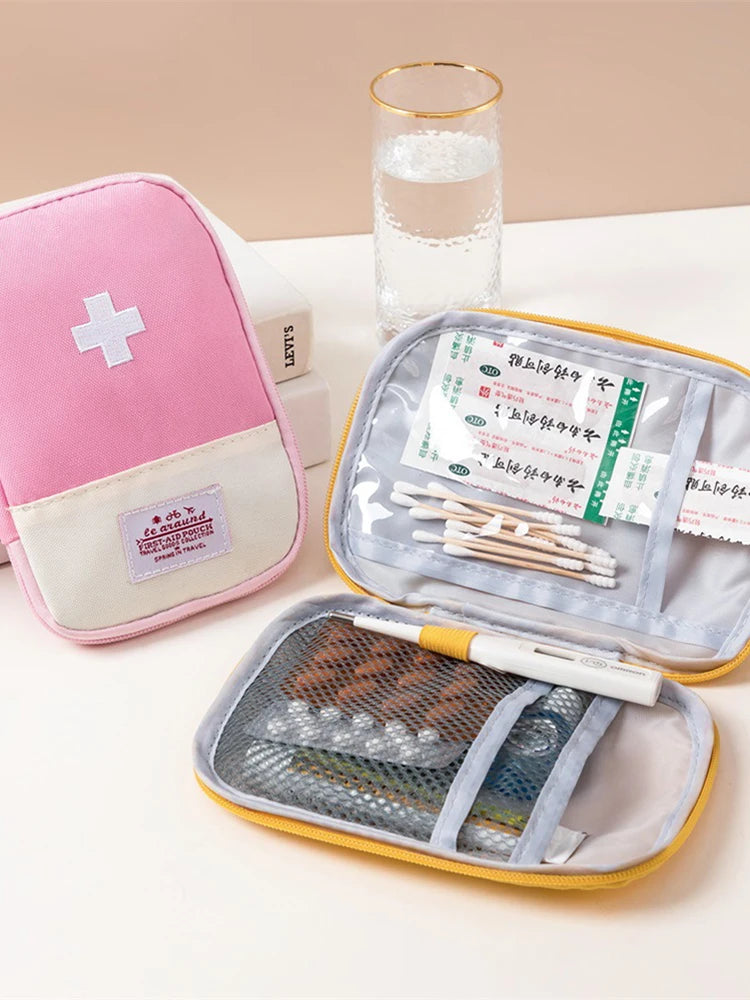 Portable Emergency Medicine Bag – Mini First Aid Kit Storage for Camping & Travel